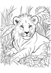 Desenho de Leão Desenho Colorir Imprimir 26