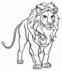 Desenho de Leão Desenho Colorir Imprimir 28