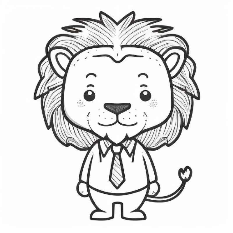 Desenho de Leão Desenho Colorir Imprimir 31