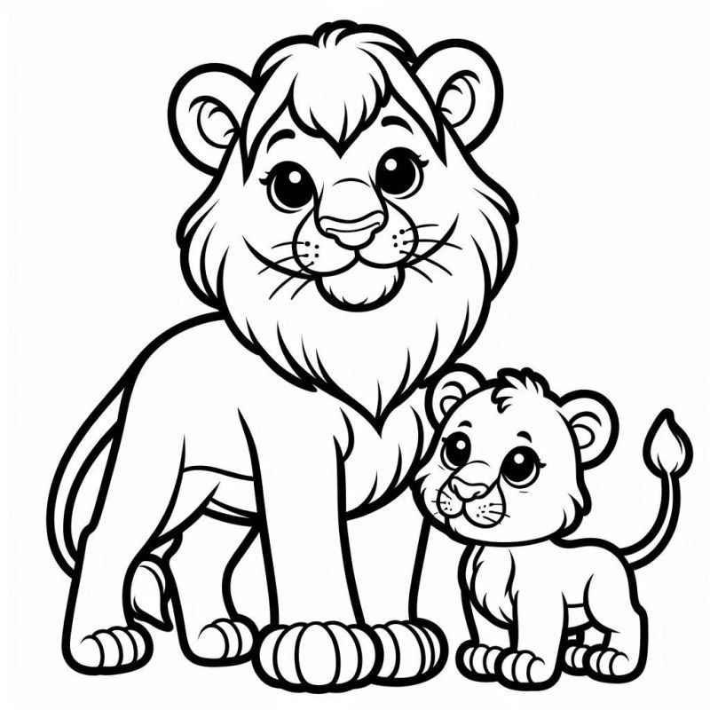 Desenho de Leão Desenho Colorir Imprimir 34