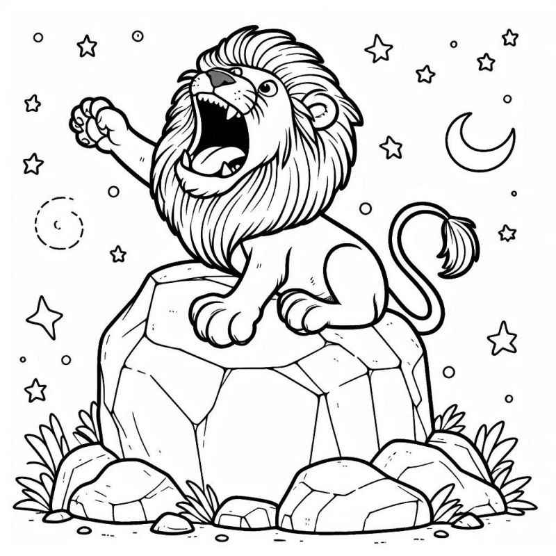 Desenho de Leão Desenho Colorir Imprimir 40