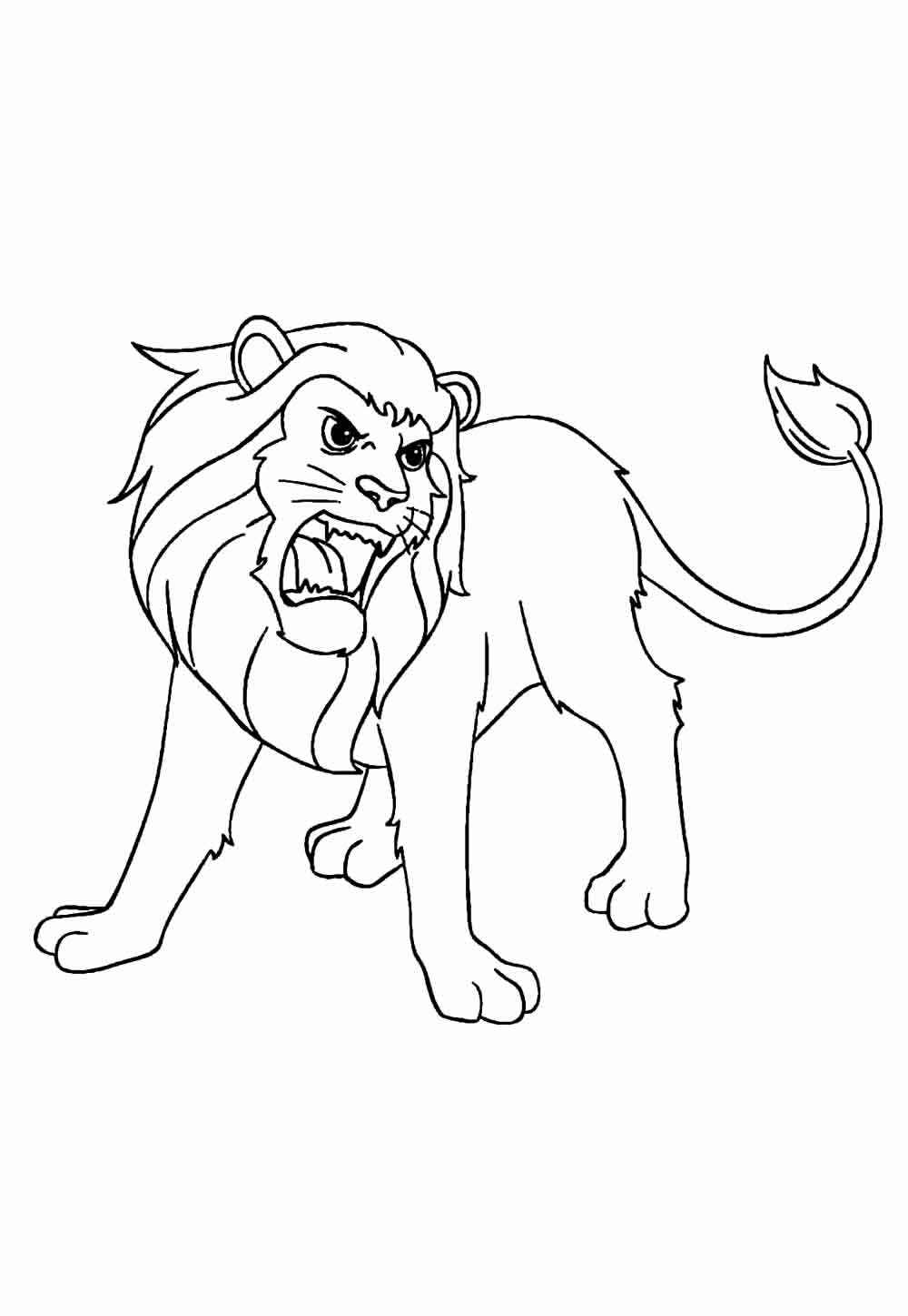 Desenho de Leão Desenho Colorir Imprimir 47