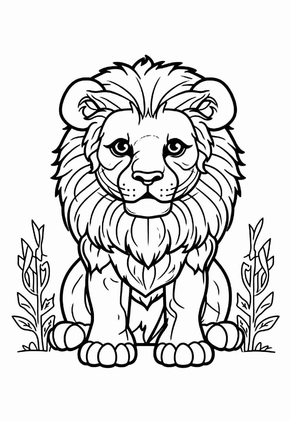 Desenho de Leão Desenho Colorir Imprimir 48
