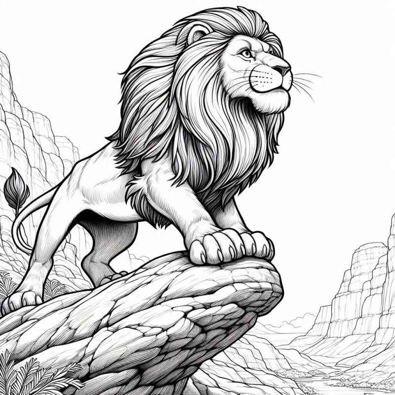 Desenho de Leão Desenho Colorir Imprimir 49