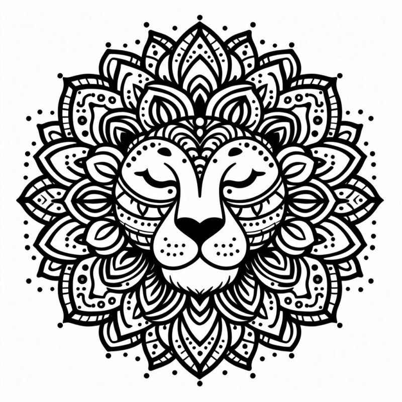 Desenho de Leão Desenho Colorir Imprimir 51