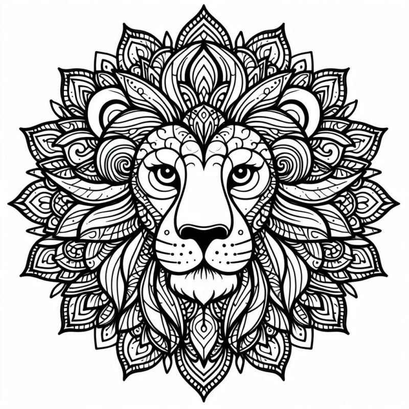 Desenho de Leão Desenho Colorir Imprimir 52