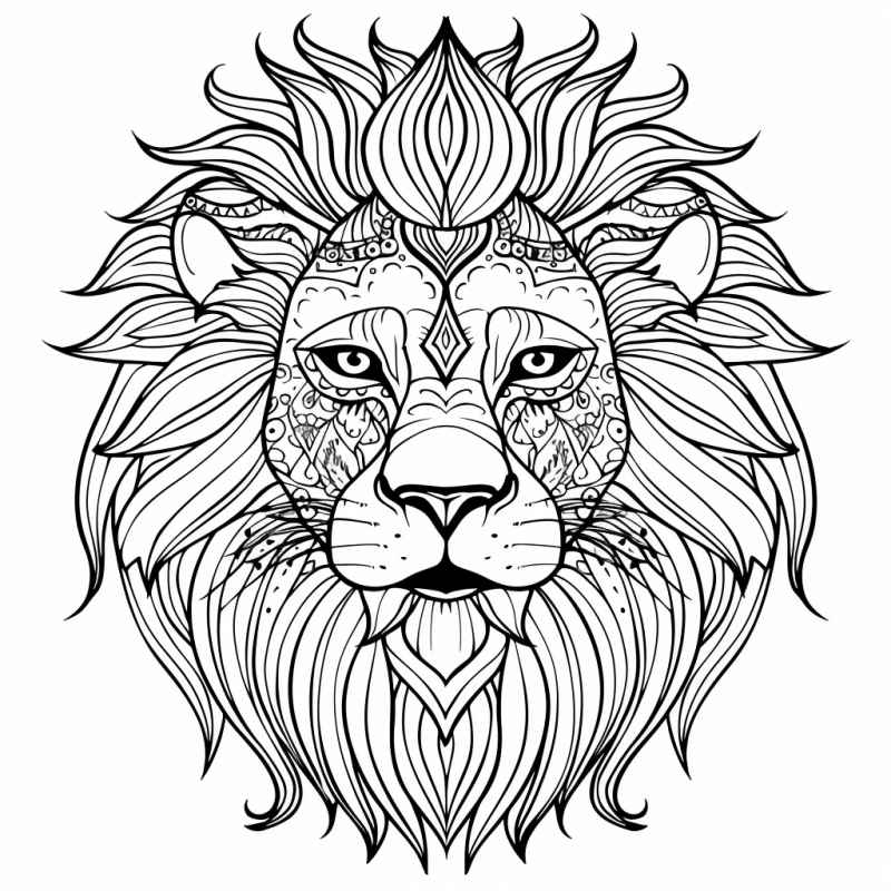 Desenho de Leão Desenho Colorir Imprimir 53