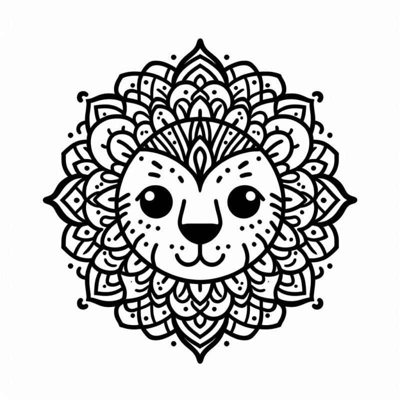 Desenho de Leão Desenho Colorir Imprimir 54