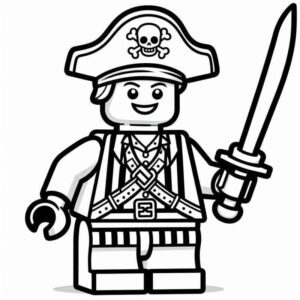 Desenho de Lego Pirata Para Colorir