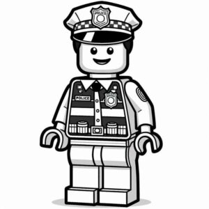 Desenho de Lego Policial Para Colorir