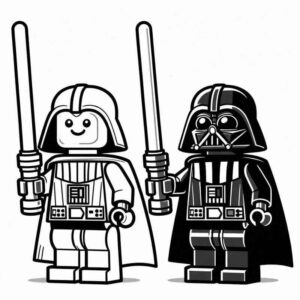 Desenho de Lego Star Wars Darth Vader Colorir