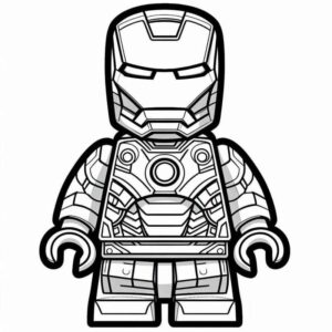 Desenho de Lego Super Heroi Armadura Tecnologica