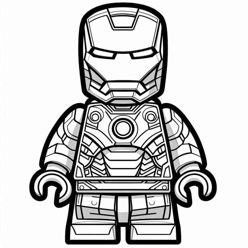 Desenho de Lego Super Heroi Armadura Tecnologica
