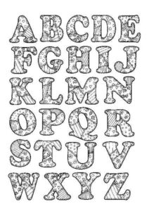 Desenho de Letras Do Alfabeto Desenho Colorir Imprimir 01