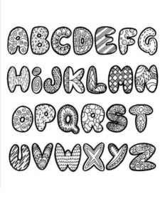 Desenho de Letras Do Alfabeto Desenho Colorir Imprimir 04