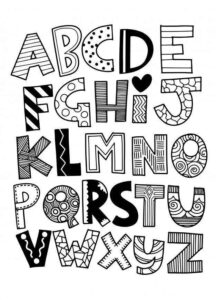 Desenho de Letras Do Alfabeto Desenho Colorir Imprimir 07