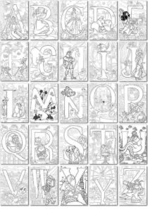 Desenho de Letras Do Alfabeto Desenho Colorir Imprimir 16