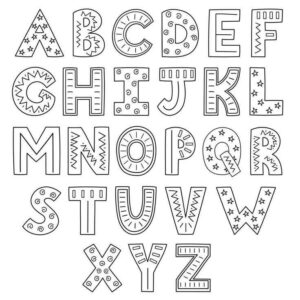 Desenho de Letras Do Alfabeto Desenho Colorir Imprimir 18