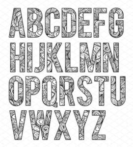 Desenho de Letras Do Alfabeto Desenho Colorir Imprimir 21