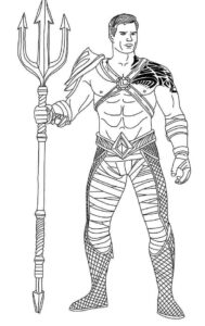 Desenho de Liga Da Justica Para Colorir Aquaman 2