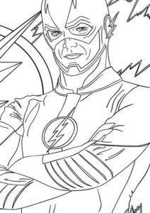Desenho de Liga Da Justica Para Colorir Flash 1