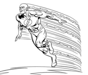 Desenho de Liga Da Justica Para Colorir Flash 2