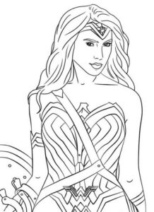 Desenho de Liga Da Justica Para Colorir Mulher Maravilha 0
