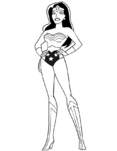 Desenho de Liga Da Justica Para Colorir Mulher Maravilha 1
