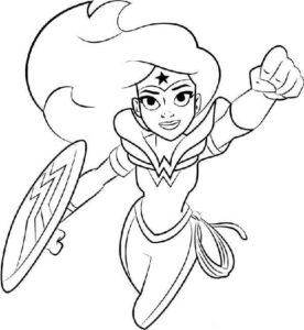 Desenho de Liga Da Justica Para Colorir Mulher Maravilha 2
