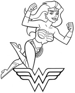 Desenho de Liga Da Justica Para Colorir Mulher Maravilha 3