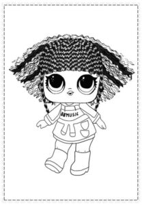 Desenho de Lol Para Colorir Imprimir Cabelo Colorido