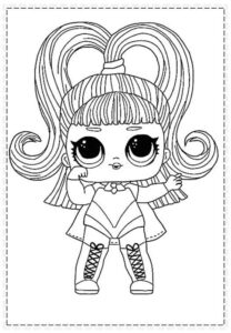 Desenho de Lol Para Colorir Imprimir Cabelos