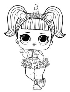 Desenho de Lol Unicornio Para Colorir