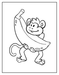 Desenho de Macacos Desenho Colorir Imprimir 013