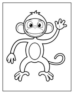Desenho de Macacos Desenho Colorir Imprimir 018