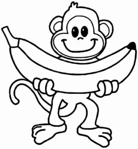 Desenho de Macacos Desenho Colorir Imprimir 020