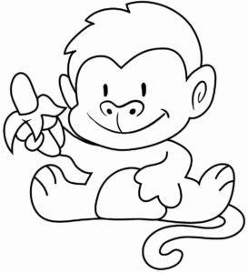 Desenho de Macacos Desenho Colorir Imprimir 022