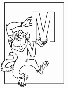Desenho de Macacos Desenho Colorir Imprimir 024