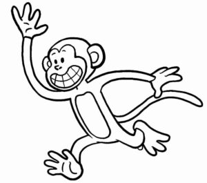 Desenho de Macacos Desenho Colorir Imprimir 025