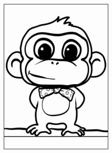 Desenho de Macacos Desenho Colorir Imprimir 035