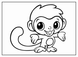 Desenho de Macacos Desenho Colorir Imprimir 036