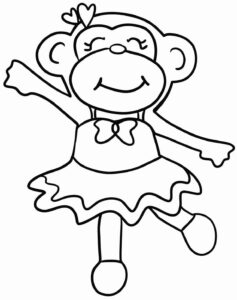 Desenho de Macacos Desenho Colorir Imprimir 038