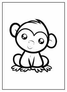 Desenho de Macacos Desenho Colorir Imprimir 039