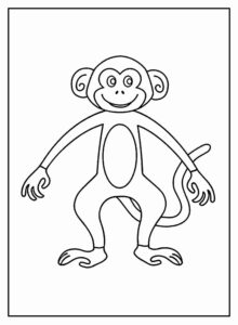 Desenho de Macacos Desenho Colorir Imprimir 042