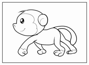 Desenho de Macacos Desenho Colorir Imprimir 046