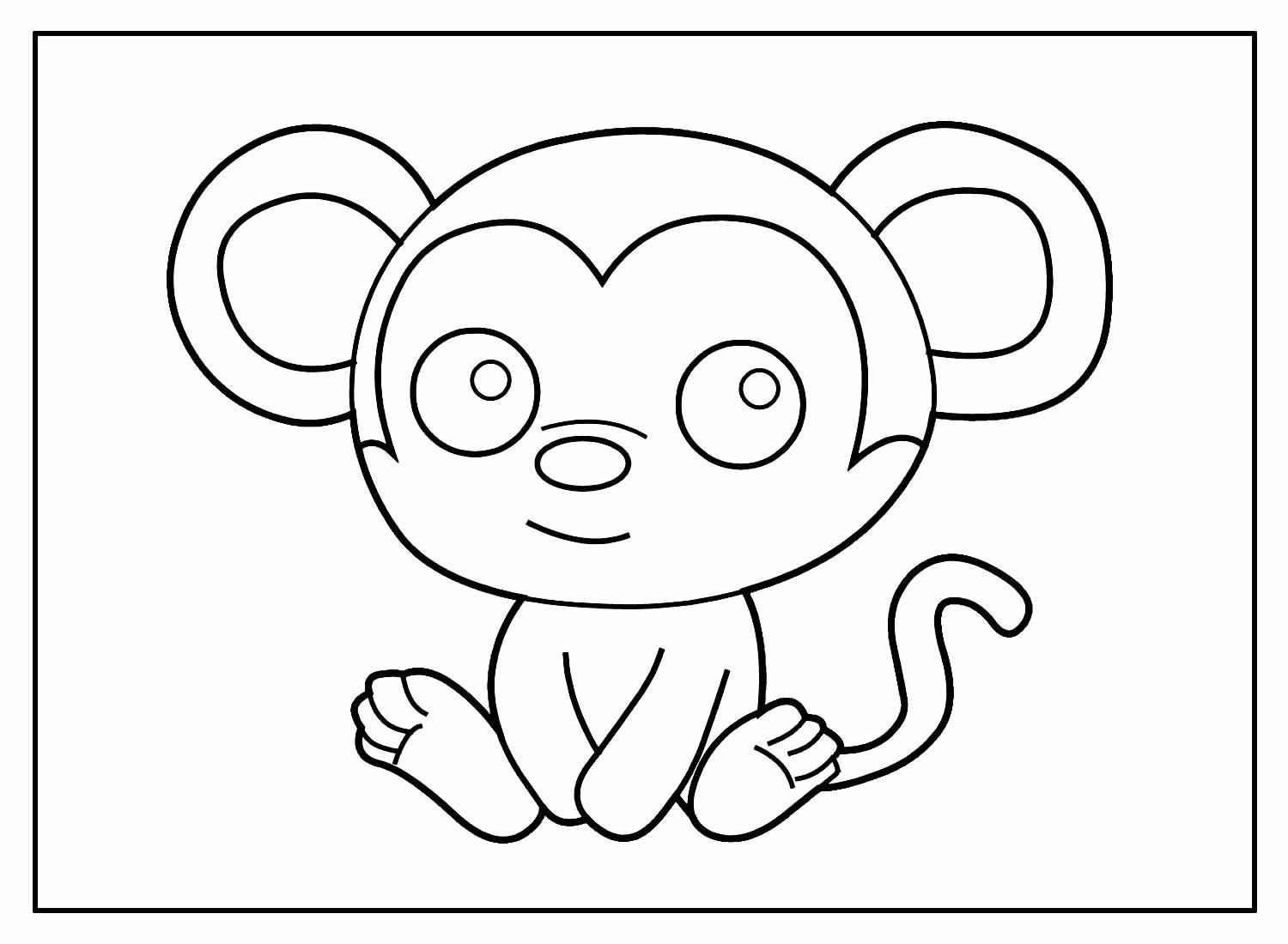 Desenho de Macacos Desenho Colorir Imprimir 047