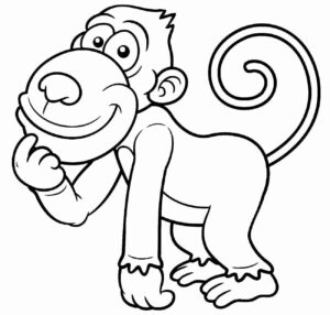 Desenho de Macacos Desenho Colorir Imprimir 049