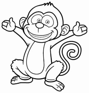Desenho de Macacos Desenho Colorir Imprimir 050
