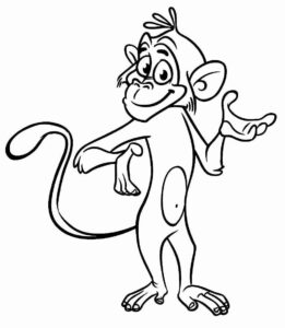 Desenho de Macacos Desenho Colorir Imprimir 051