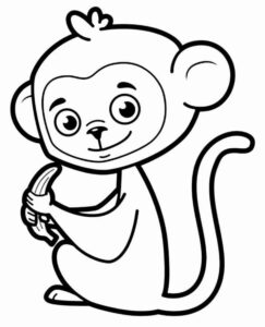 Desenho de Macacos Desenho Colorir Imprimir 052